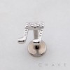 SONG MUSIC NOTE CZ NOTE THREADLESS (PUSH IN) 316L SURGICAL STEEL LABRET SET